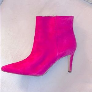 Pink Suede Bootie
